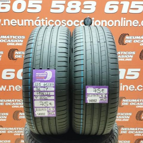 2x 225 45 R19 96Y PIRELLI P ZERO TM 5.4/5.6MM DOT 4419/4419