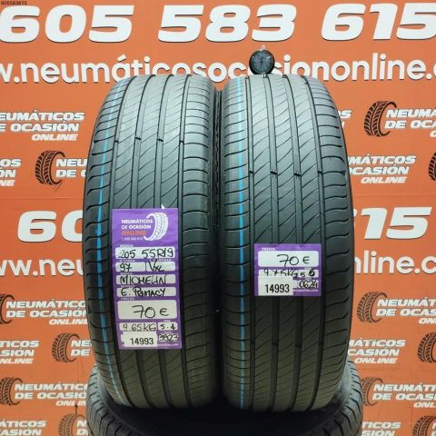 2x 205 55 19 97V MICHELIN E PRIMACY  5.4/5.6MM DOT 3923/0624
