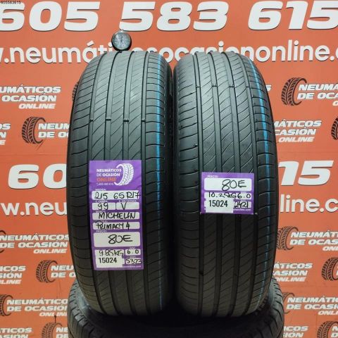 2X 215 65 R17 99V MICHELIN PRIMACY 4 6.0/6.0MM DOT 5323/2421