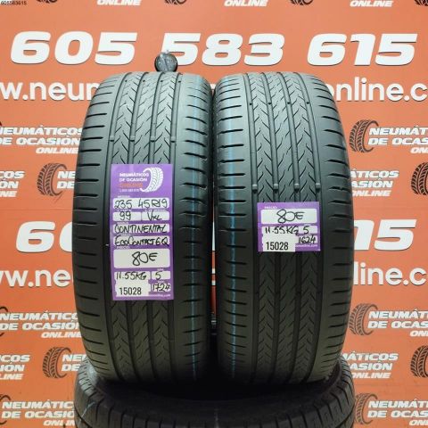 2X 235 45 R19 99V XL CONTINENTAL ECO CONTACT 6Q 5.0/5.0MM DOT1724/1624