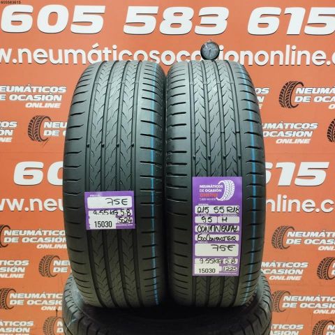 2X 215 55 R18 95H CONTINENTAL ECO CONTACT 6Q 5.8/5.8MM DOT 5024/1225