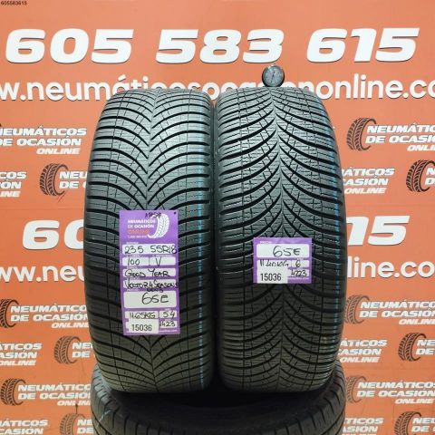 2X 235 55 R18 100V GOODYEAR VECTOR 4 SEANSON GREN3 M+S* 5.4/6.0MM DOT 1423/4223