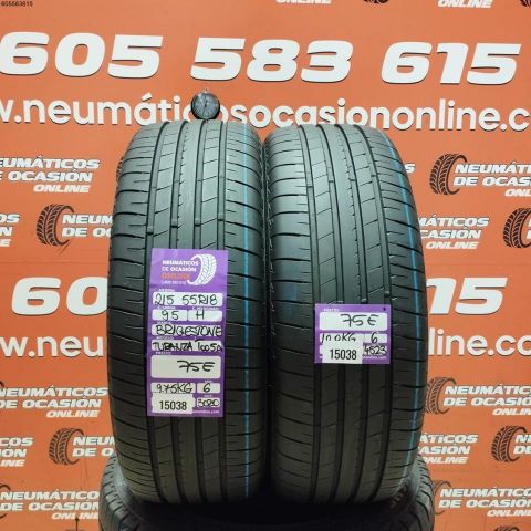 2X 215 55 R18 95H BRIDGESTONE TURANZA T005A 6.0/6.0MM DOT 3020/4523