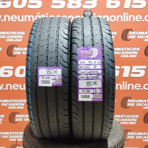 2X 205 70 R17C 115/113R CONTINENTAL CONTI VAN CONTACT 100 6.0/6.2MM DOT 0124/0224
