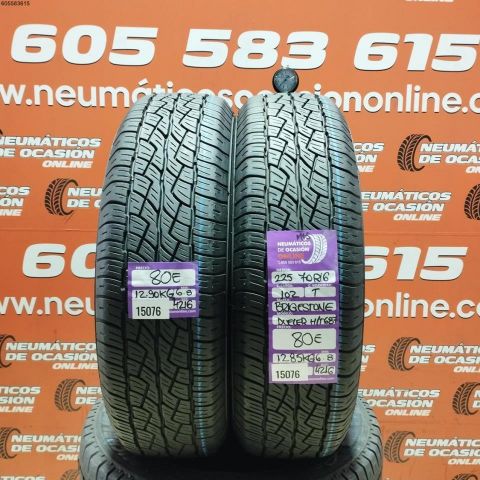 2X 225 70 R16 102T BRIDGESTONE DUELER H/T 687 6.8/6.8MM DOT 4216/4216
