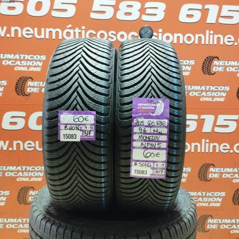 2X 205 60 R16 96H XL MICHELIN ALPIN 5 M+S* 7.5/7.5MM DOT 1317/1417