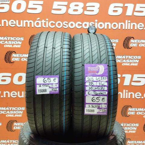 2x 205 45 R17 88H XL MICHELIN E. PRIMACY 5.4/5.4MM DOT 1122/1924
