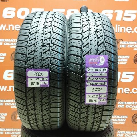 2X 265 60 R18 110H BRIDGESTONE DUELER H/T 684 8.0/8.0MM DOT 4322/4322
