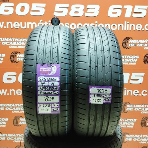 2X 225 50 R18 99W RFT BRIDGESTONE TURANZA 005 5.6/5.3MM DOT 1623/1623