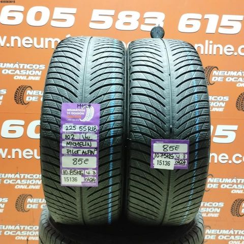 2X 225 55 R18 102V XL M+S* MICHELIN PILOT ALPIN 5 4.3/4.3MM DOT 0424/0424