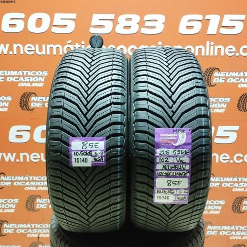 2X 225 55 R18 102V XL M+S* MICHELIN CROSS CLIMATE 5.6/5.8MM DOT 4024/4024