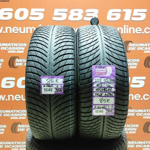 2X 225 55 R18 102V XL M+S* AO MICHELIN PILOT ALPIN 5 5.6/5.8MM DOT 3724/3724