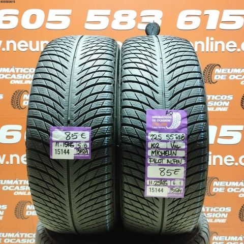 2X 225 55 R18 102V XL AO MICHELIN PILOT ALPIN 5 5.8/6.1MM DOT 3724/3724
