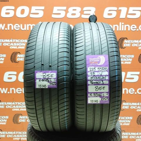 2X 225 55 R18 98V MICHELIN PRIMACY 3 5.4/6.0MM DOT 0622/0723