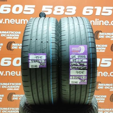 2X 215 55 R18 95H GOODYEAR EFFICIENT GRIP PERFORMANCE 5.0/5.3MM DOT 1422/4319