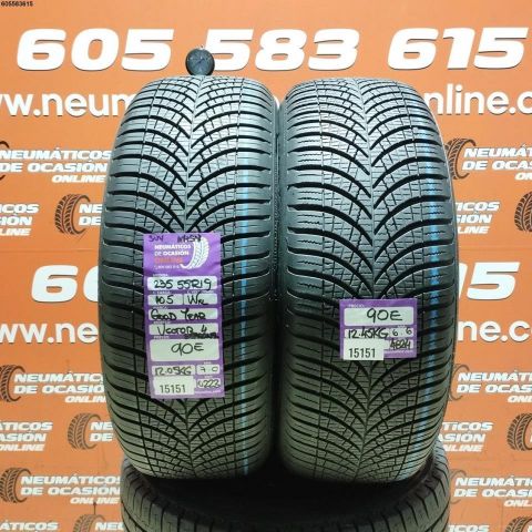2X 235 55 R19 105W XL M+S* SUV GOODYEAR VECTOR 4 SEASONS 6.6/7.0MM DOT 0223/4824