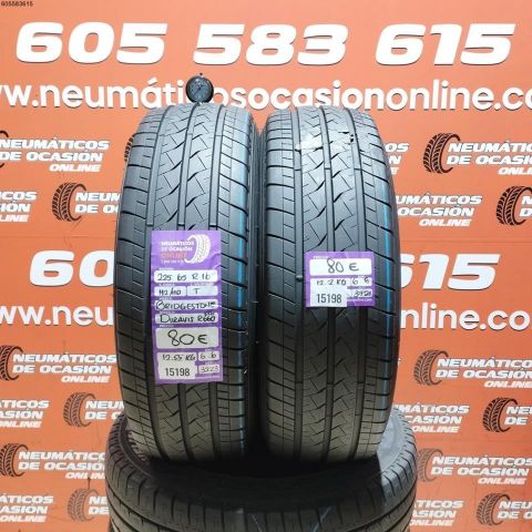2X 225 65 R16 112/110T BRIDGESTONE DURAVIS R660 ECO 6.6/6.6MM DOT 3223/3721