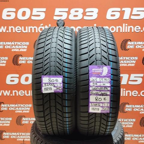 2x 205 55 R19 97H CONTINENTAL WINTER CONTACT 7.4/7.3MM DOT 3422/3422