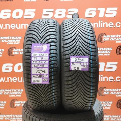 2x 215 65 R17 99H MICHELIN APLIN 5 M+S* 6.2/6.4 MM DOT 2518/3318