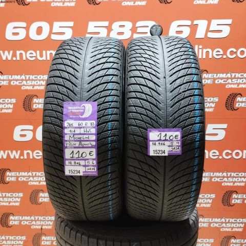 2x 265 60 R18 114H XL MICHELIN PILOT ALPIN 5 SUV 5.9/5.6MM DOT 3424/3424
