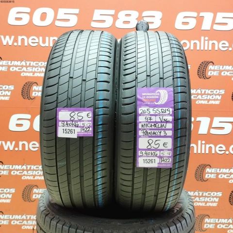 2x 205 55 R19 97V XL MICHELIN PRIMACY 3 5.2/5.4MM  DOT 1422/1422
