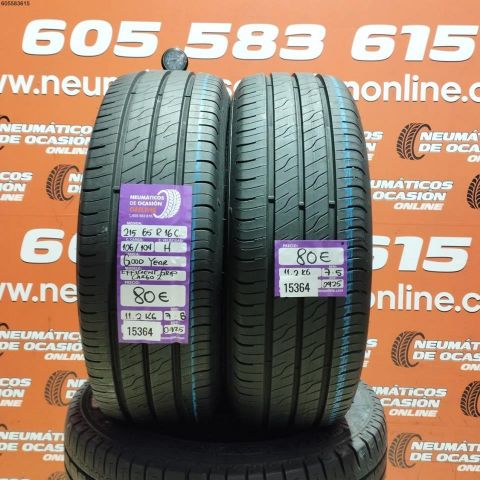 2x 215 65 R16C 106/104H GOODYEAR EFFICIENT GRIP CARGO 2 7.8/7.5MM DOT 0925/0925