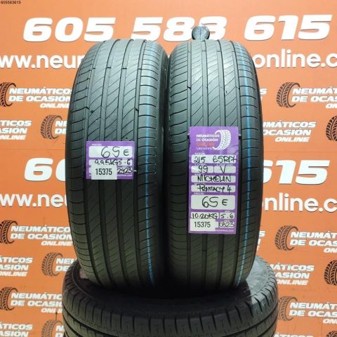 2x 215 65 R17 99V MICHELIN PRIMACY 4 5.6/5.6MM  DOT 2923/0823
