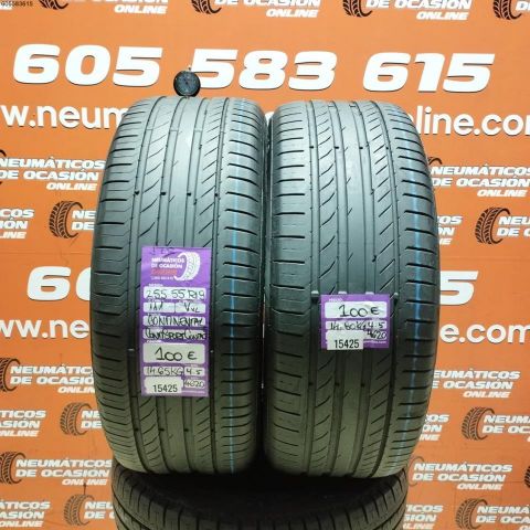 2x 255 55 R19 111V XL JLR CONTINENTAL CONTI SP CONTACT 5 4.5/4.5MM DOT 4620/4620
