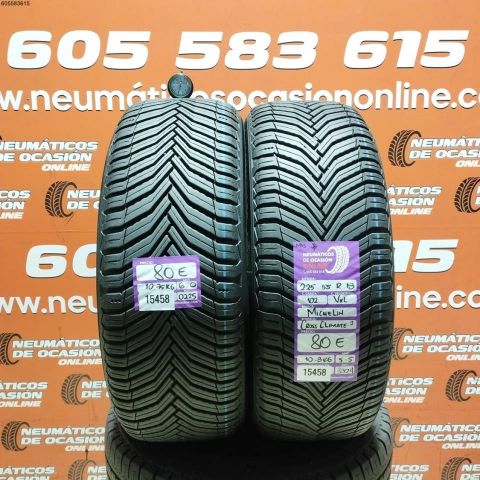 2x 225 55 R18 102V XL MICHELIN CROSS CLIMATE 2 6.0/5.5MM DOT 0225/3324