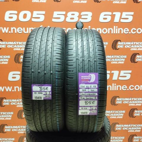 2x 225 60 R18 104V XL CONTINENTAL ECO CONTACT 6 5.2/5.2MM DOT 3023/2922