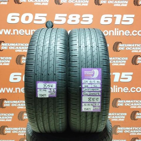 2X 225 60 R18 104V XL CONTINENTAL ECO CONTACT 6 5.1/5.3MM DOT 2823/3023