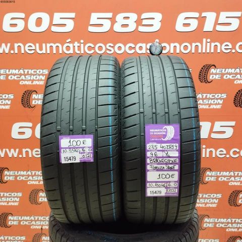 2X 235 40 ZR19 96Y XL BRIDGESTONE POTENZA SPORT 6.0/6.0MM DOT 0521/0521