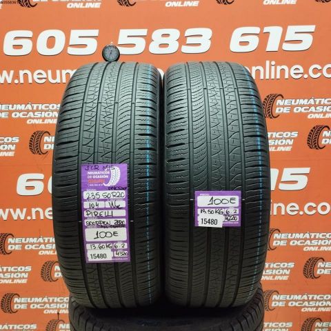 2X 235 50 R20 104W M+S JLR PIRELLI SCORPION ZERO ALL SEASON 6.2/6.2MM DOT 4320/4220