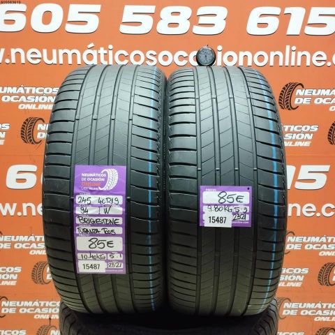 2X 245 40 R19 94W BRIDGESTONE TURANZA T005 5.1/5.3MM DOT 2321/2321