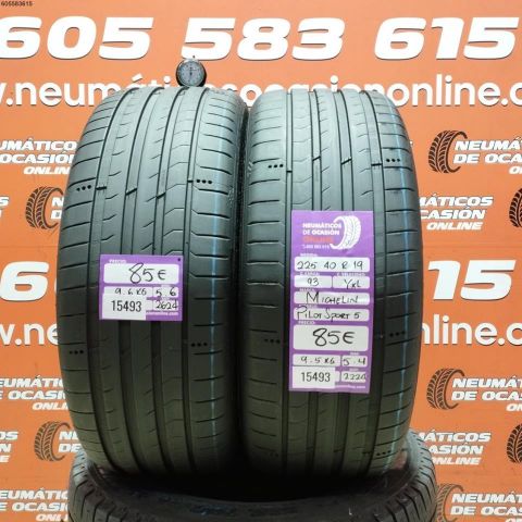 2X 225 40 R19 93Y XL MICHELIN PILOT SPORT 5 5.4/5.6MM DOT 2624/2224