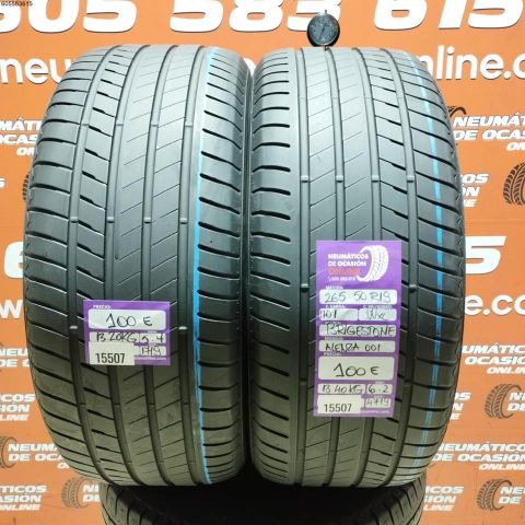 2X 265 50 R19 101W XL BRIDGESTONE ALENZA 001 5.4/6.2MM DOT 1719/4719