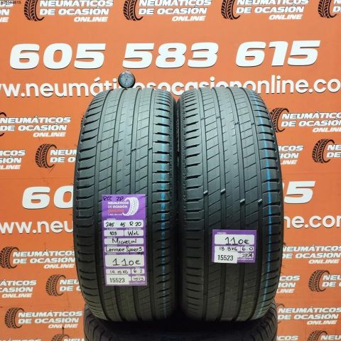 2X 245 45 R20 103W XL RSC MICHELIN LATITUDE SPORT 3 6.0/6.2MM DOT 1523/2324