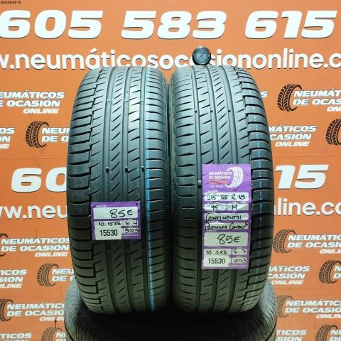 2X 215 55 R18 95H CONTINENTAL PREMIUM CONTACT 6 6.4/6.7MM DOT 3023/3023