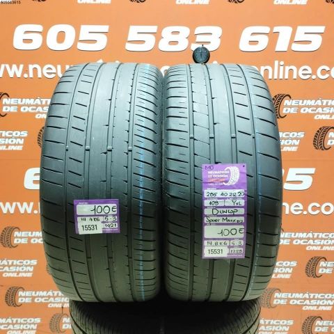 2X 285 40 ZR20 108Y XL MO DUNLOP SPORT MAXX RT2 5.3/5.3MM DOT 1921/1223