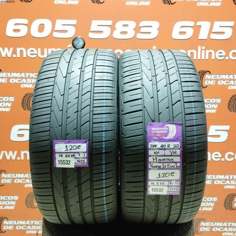 2X 255 40 R20 101Y XL AO HANKOOK VENTUS S1 EVO 2 SUV 6.0/7.1MM DOT 1625/0124