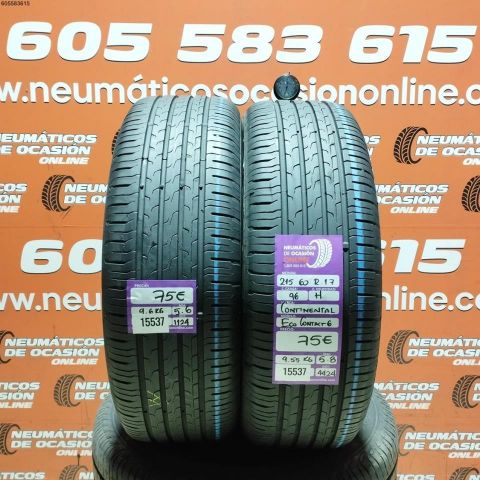 2X 215 60 R17 96H CONTINENTAL ECO CONTACT 6 5.6/5.8MM DOT 1124/4424