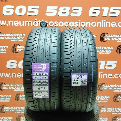 2X 225 50 R18 99W XL CONTINENTAL PREMIUM CONTACT 6 5.7/5.7MM DOT 1623/4020