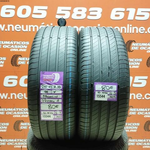 2X 215 55 R18 99V S1 MICHELIN PRIMACY 3 5.3/5.3MM DOT 2622/4619