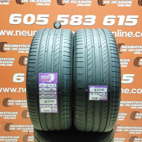 2X 255 55 R19 111W XL JLR CONTINNETAL CONTI SP CONTACT 5 4.8/4.6MM DOT 0721/0222