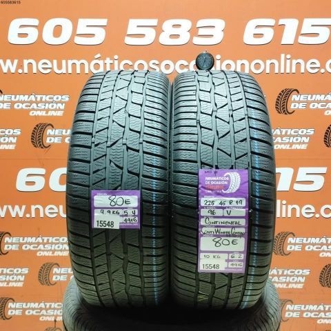 2X 225 45 R19 96V M+S* CONTINENTAL CONTI WINTER CONTACT TS 830P 5.4/6.2MM DOT 4916/4916