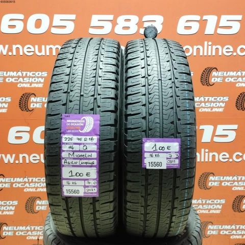 2X 225 75 R16 116Q M+S MICHELIN AGILIS CAMPING 7.0/7.3MM DOT 2121/0311