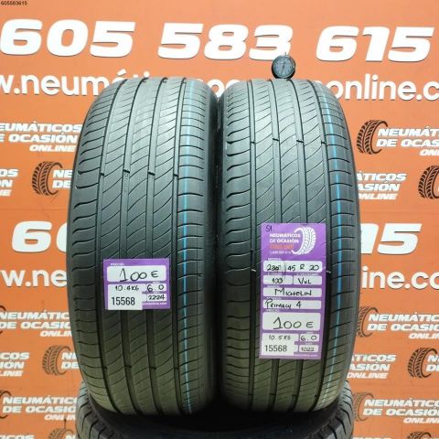 2X 235 45 R20 100V XL S1 MICHELIN PRIMACY 4 6.0/6.0MM DOT 2224/1022
