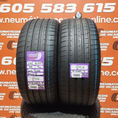2X 245 40 R19 98Y XL RSC GOODYEAR EAGLE F1 ASYMETRIC 2 4.7/5.0MM DOT 3821/3821