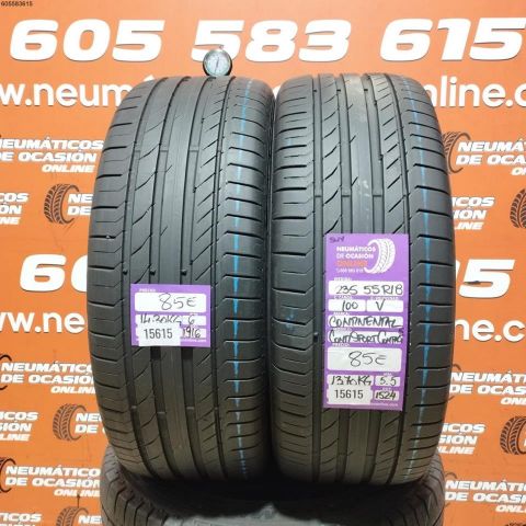2X 235 55 R18 100V SUV CONTINENTAL CONTI SP CONTACT 5 6.0/5.5MM DOT 1916/1524