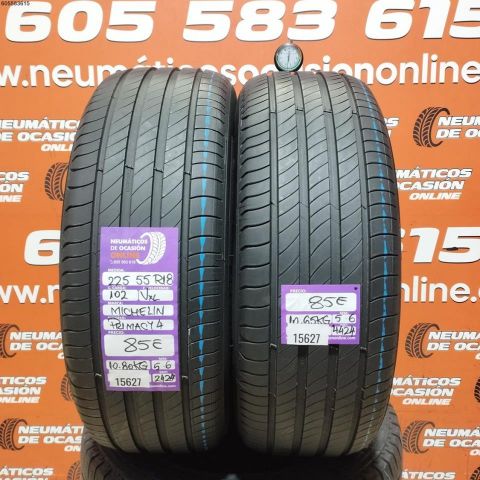 2X 225 55 R18 102V XL MICHELIN PRIMACY 4 5.6/5.6MM DOT 2424/4424